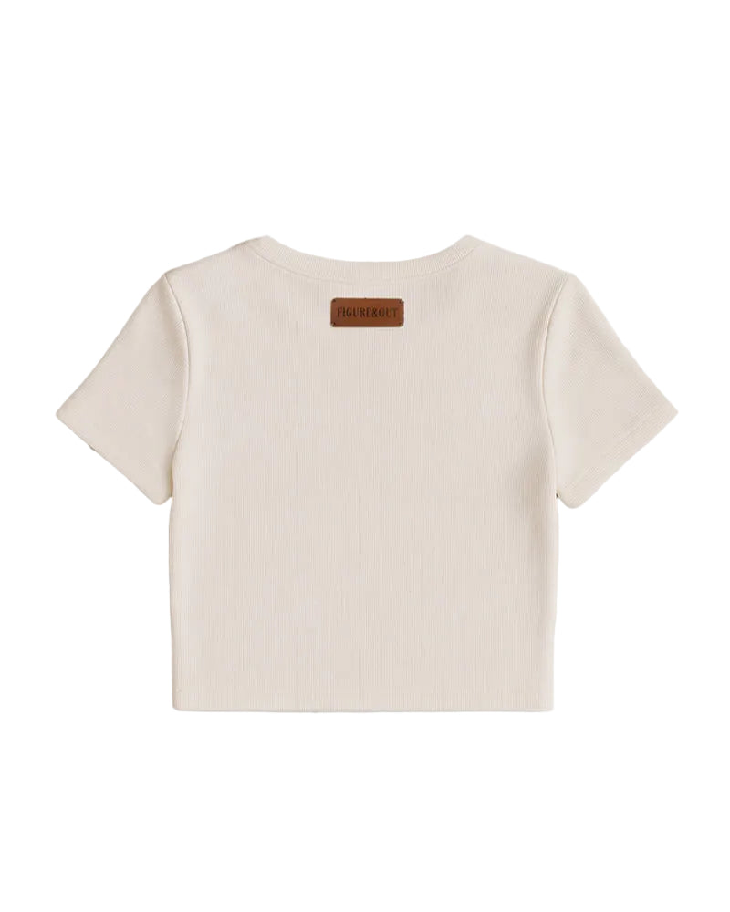 Beige Crop-top