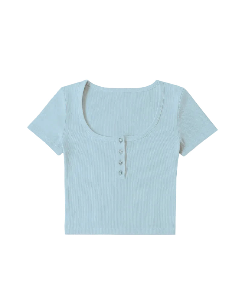 Blue Crop-top